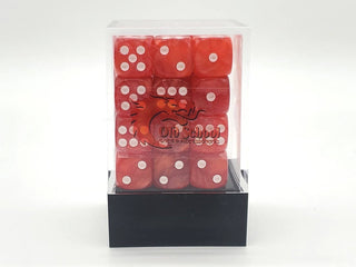 Old School 36ct 12mm D6 Dice Set: Pearl Drop - Red w/ White