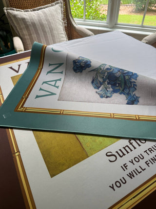 NEOPRENE Van Gogh Reversible Mahjong Mat – Starry Museum: The Starry Night | Wheat Field with Cypresses