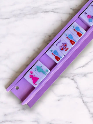 Mahjong Racks & Pushers (Set of 4): Purple