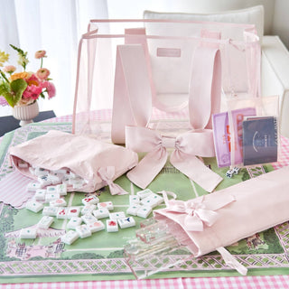 Case-Mate Mahjong Jelly Tote Set: Ballet Pink Bow