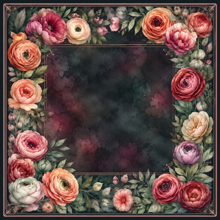 After Midnight — Moody Dark Floral Mahjong Mat - PREORDER