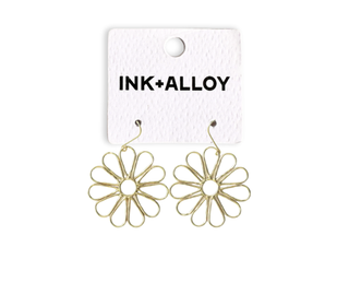 Stella Big Daisy Dangle Earrings