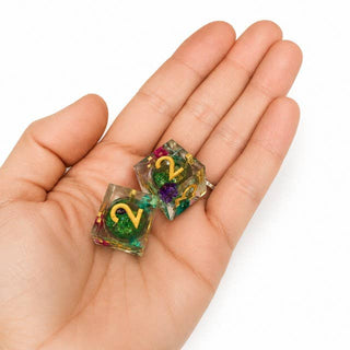 Falling Blossom (Green) Mahjong Large Dice Gift Ready