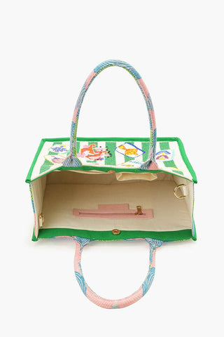 Mahjong Muse Hand-Beaded Large Tote