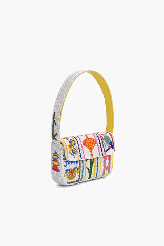 Mahjong Royale Fully Hand-Beaded Shoulder Bag