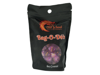 Bag O' D6's 12mm 60ct - Vorpal - Purple & White