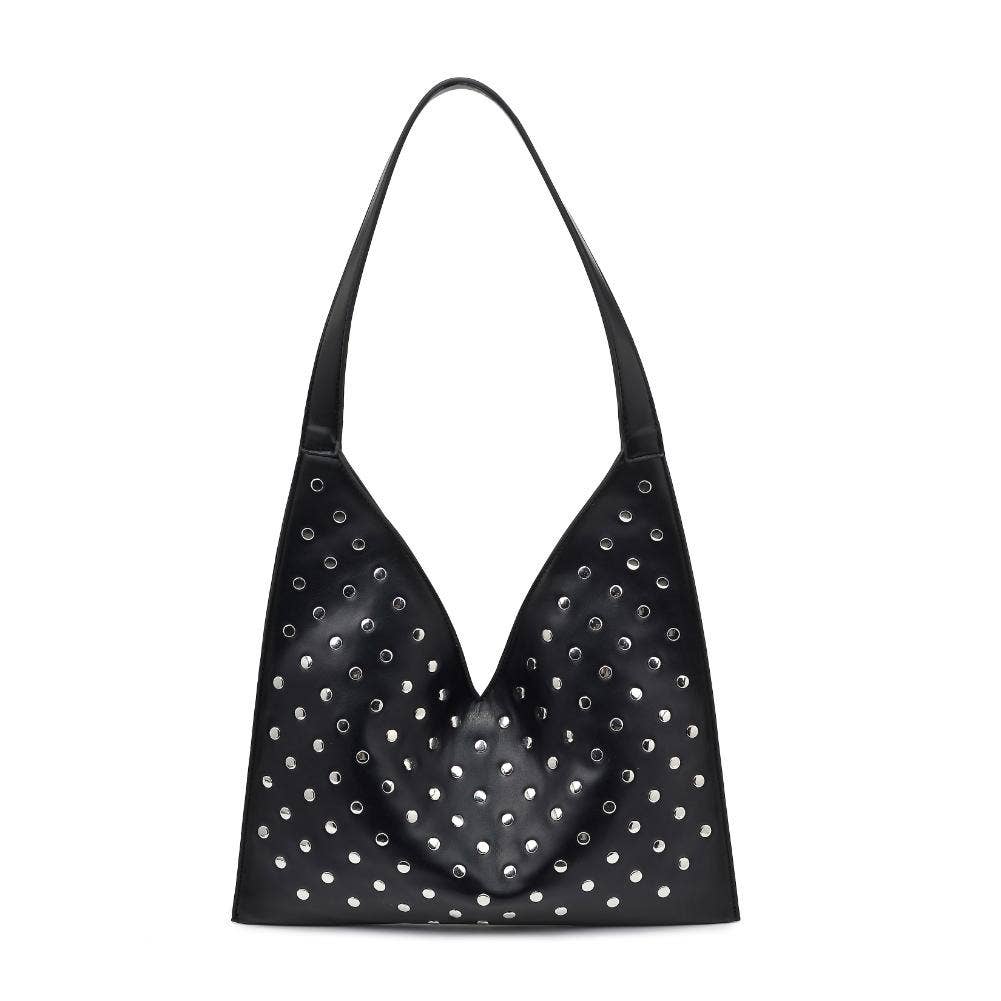 Tori Studded Hobo: Chocolate