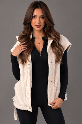 Ivory Fleece Vest