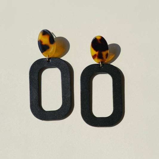 Black Bloch Earrings