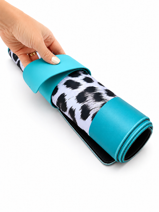 Mahjong Mat Strap - Silicone Mat Holder: Aqua