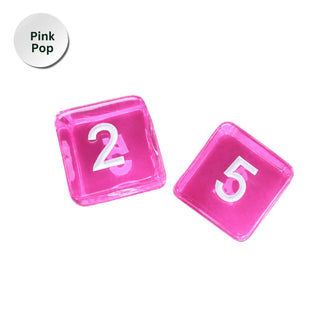 Colorful Jelly Translucent Mahjong Dice Gift Ready : Lagoon Green