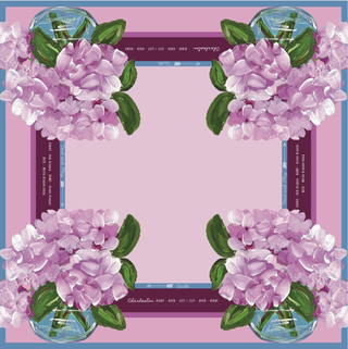 Pink Hydrangea Mahjong Mat (Preorder)