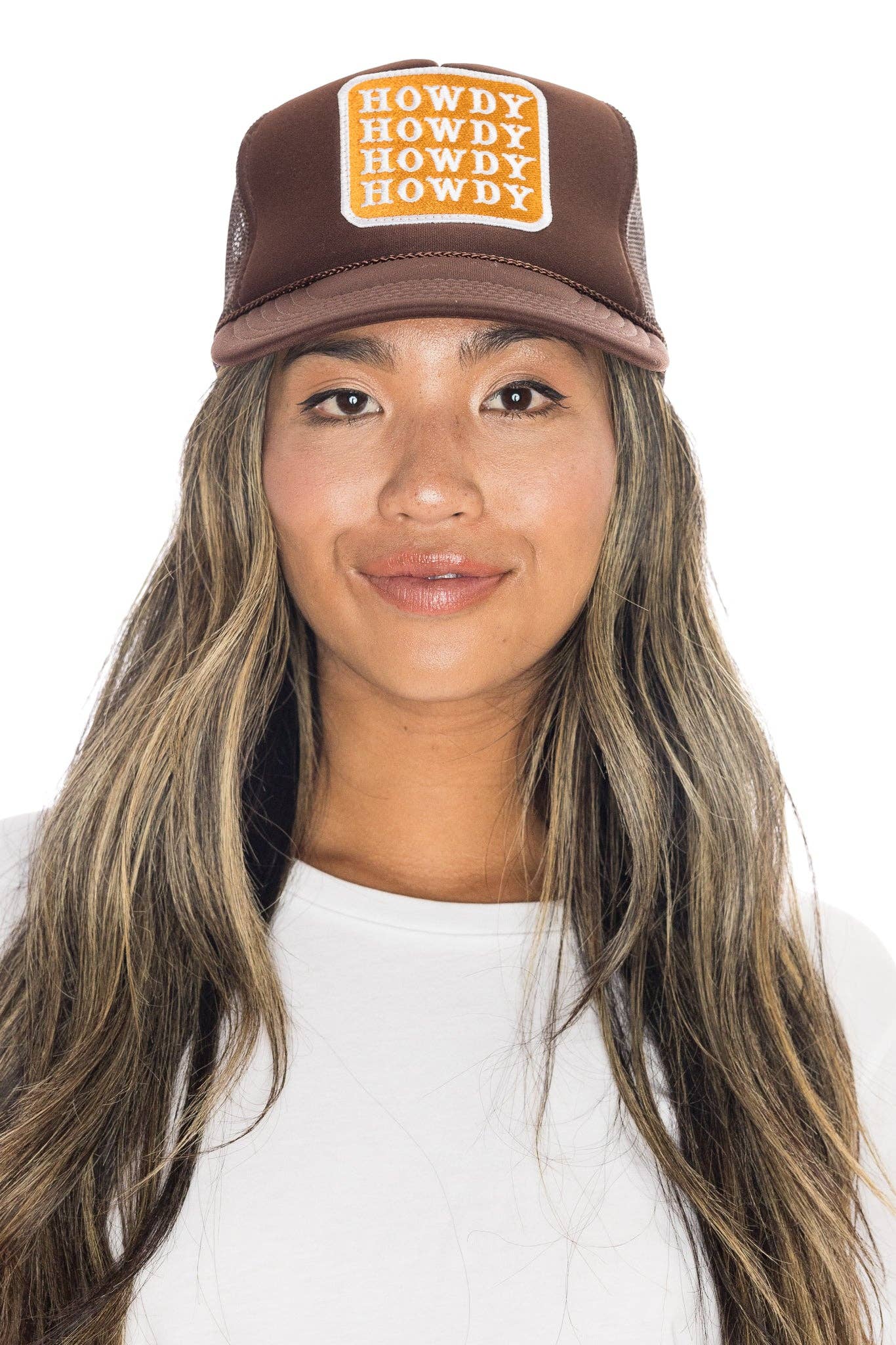 Brown Howdy Trucker Hat