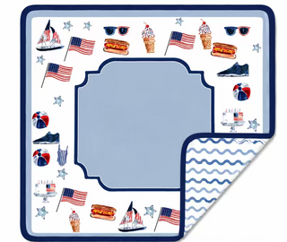 Summer Fun Double-Sided Mahjong Mat