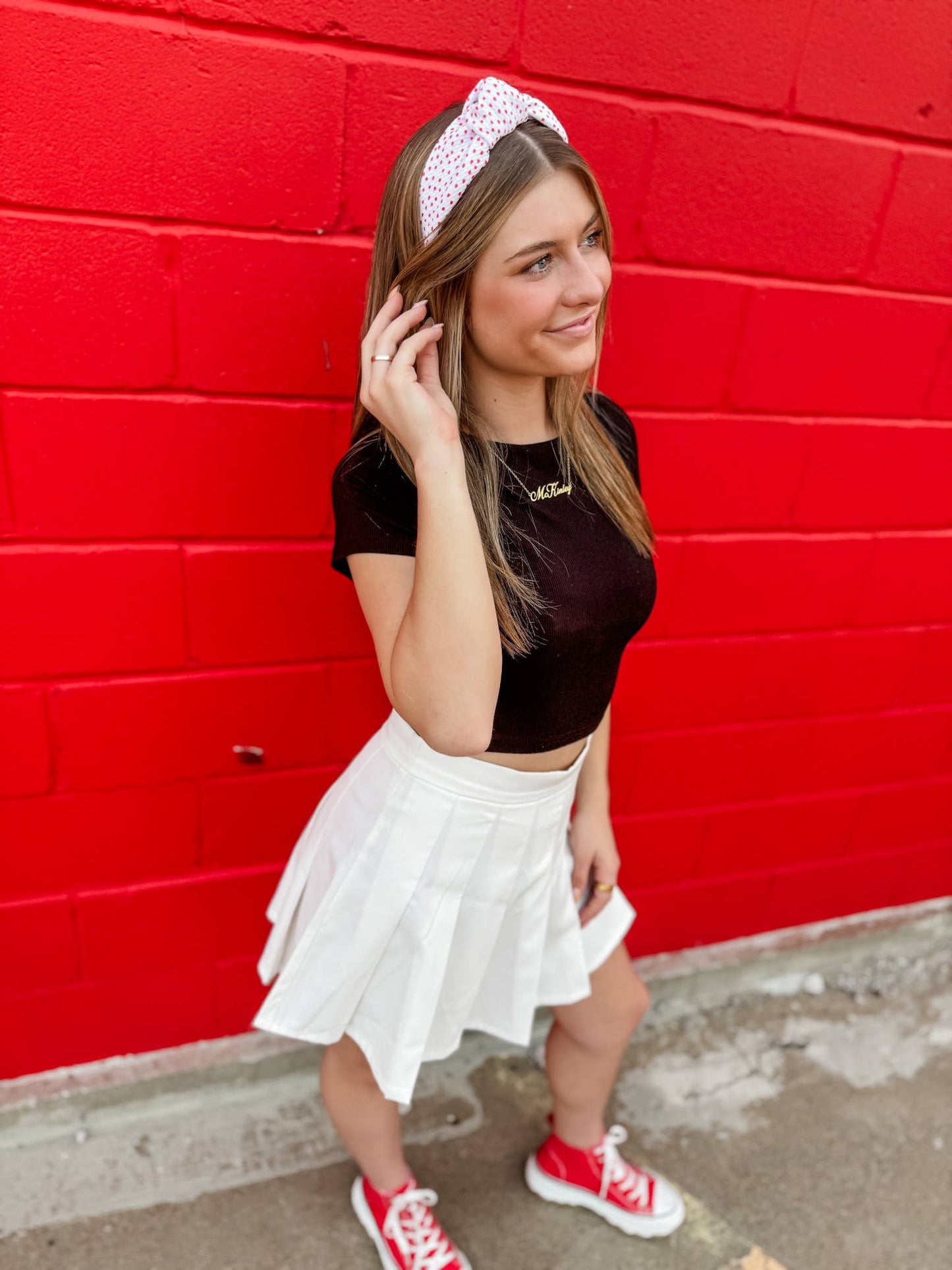 Speckled Red Structured Headband