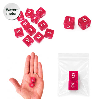 Sparkle Dice - Mahjong Specialty Dice - Gift Ready : Watermelon