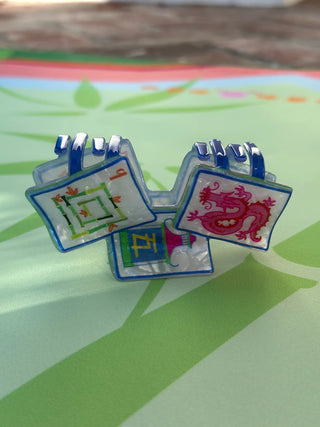 Moxie Mahjong Hair Clip