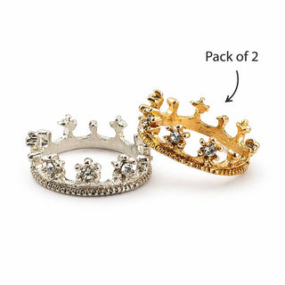 Pack of 3 Miniature Royal Crowns (1/4" H x 3/4" Dia)