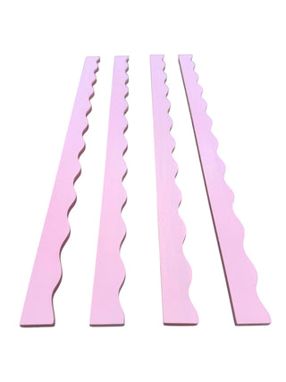 Wavy Mahjong Rack Pusher Set - Light Pink