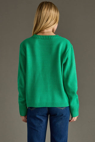 Merry Sweater: Green/White
