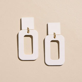 Logan Earrings: White