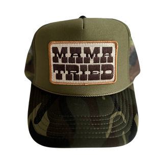 Mama Tried Patch Trucker Hat: Camo