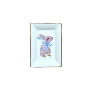 Trinket Tray- Leopard Pink Bow
