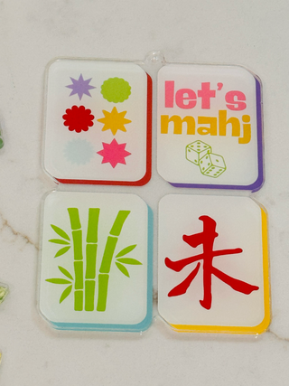 Mahjong Ornaments / Bottle Charms - Acrylic: Glasses