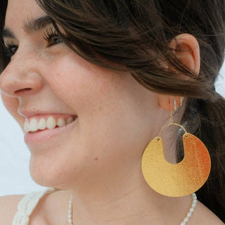 Vintage Gold Leo Earrings