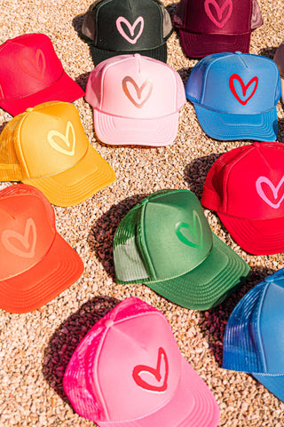 Imperfect Heart Trucker Hat - Classic Colorways: Camo/Red