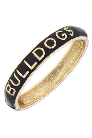 Georgia Bulldogs Sculpted Enamel Hinge Bangle: Black