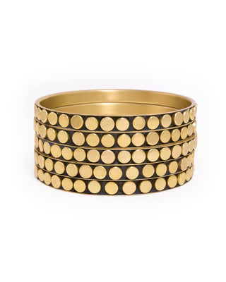 Katherine Bangle Set of 5 Brass