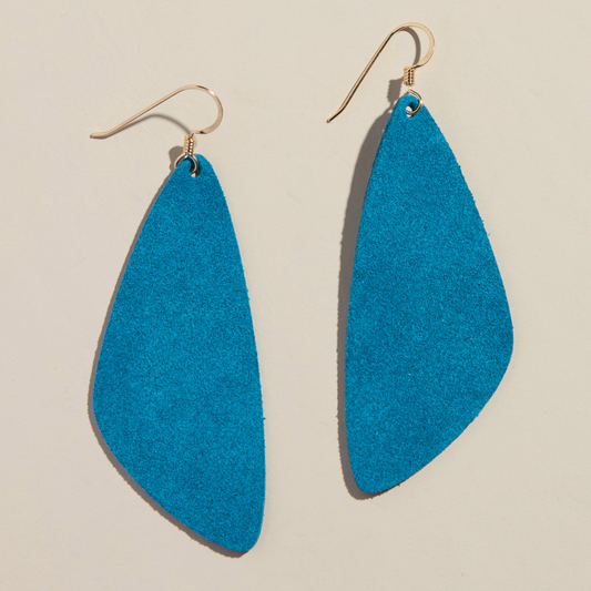 Peacock Suede Evie Earrings