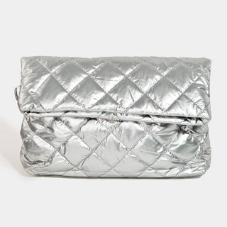 Emery Large Quilted Clutch: Gold