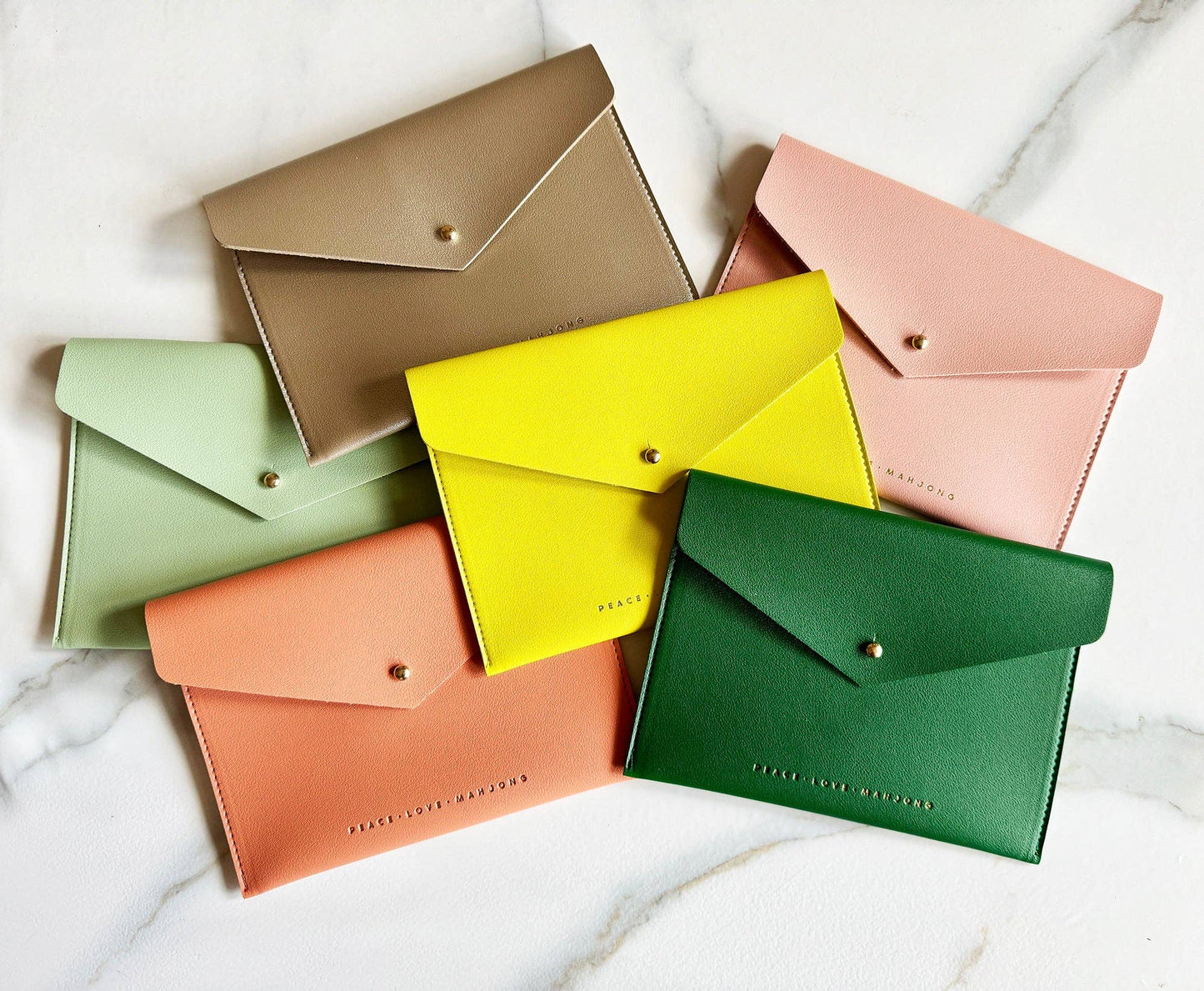Mahjong Card Clutch: Hunter Green - Large Size