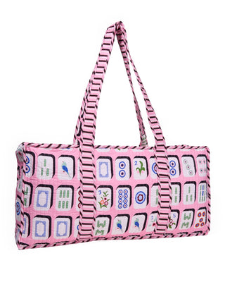 Kaya Mahjong Zippered Game Bag Pink