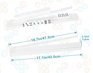 Mahjong Rack Set with Pushers | Champagne Collection