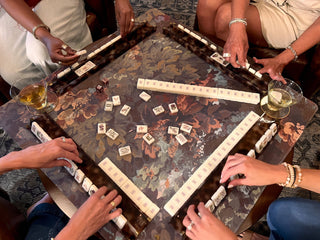 Tortoise Acrylic Mahjong Rack Set — Straight Pushers