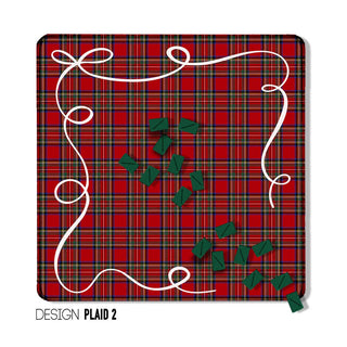Mahjong Mat 31", Neoprene, Moody, Masculine, Winter Plaid: Design Plaid 7