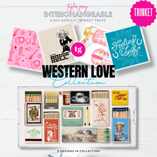 5.5x11 WESTERN LOVE trinket tray insert set of 5