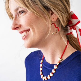 Amara Enamel Heart Earrings