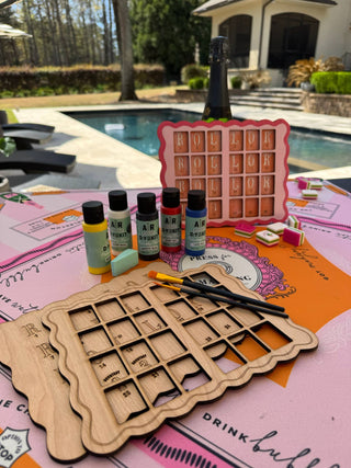 Mahjong Solo Practice Board DIY Kit | Paint, Sip & Play
