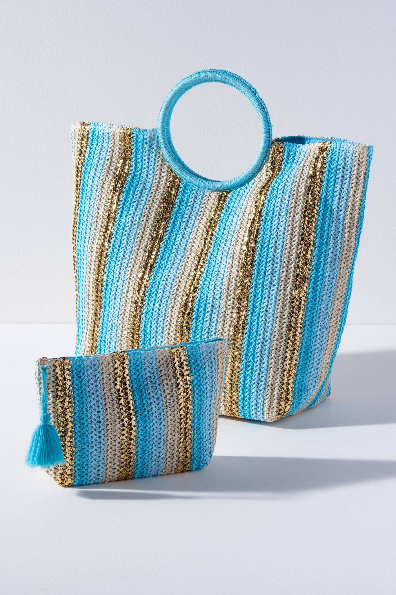 DELILAH TOTE: Turquoise