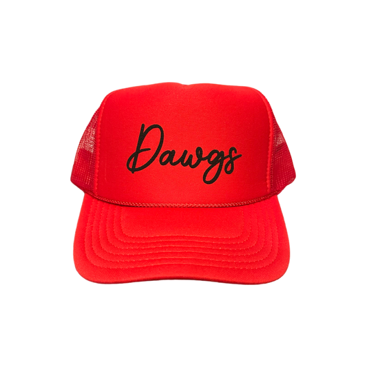 Dawgs Trucker Hat: Red