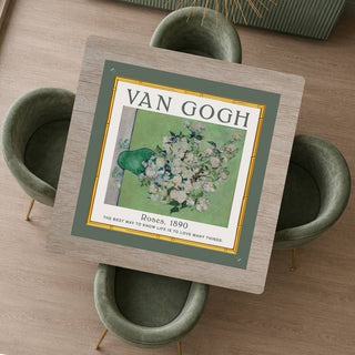 NEOPRENE Van Gogh Reversible Mahjong Mat – Starry Museum: Sunflowers | Irises
