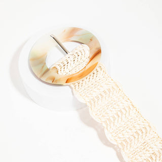 Ivory Braided Belt