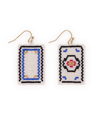 Lily Beaded Mahjong Earrings