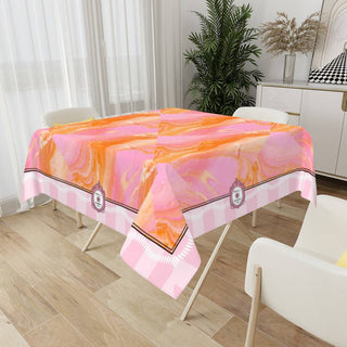 Poppin Champagne Border Tablecloth