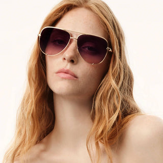 HIGH KEY EXTRA LARGE - GOLD IRIS SUNGLASSES: Gold