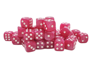 Old School 36ct 12mm D6 Dice Set: Pearl Drop - Pink